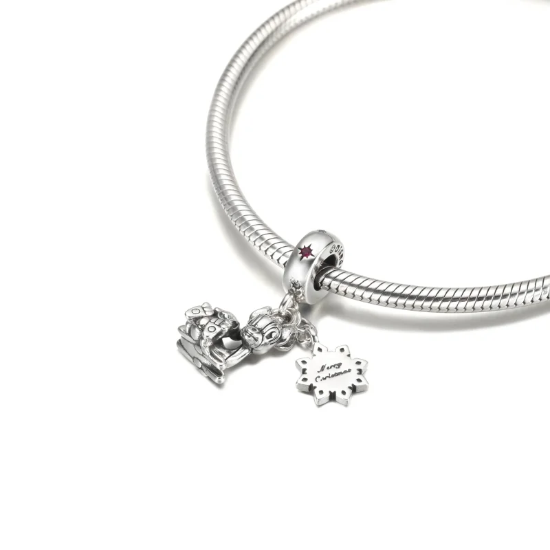 (kép) PANDORA Bambi és Thumper Függő Charm - 799647C01 - Megtekintés 5