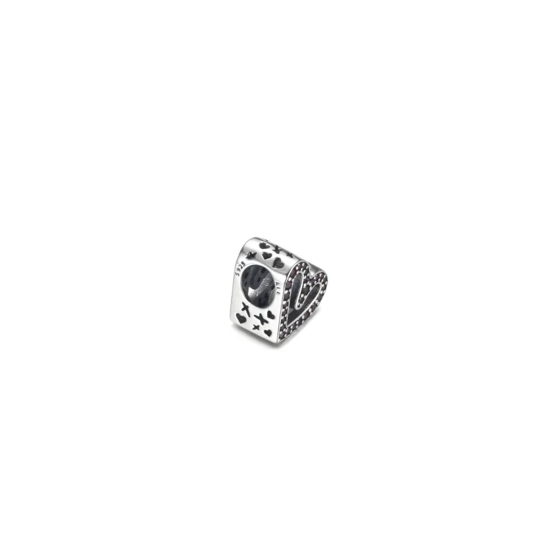 (kép) PANDORA Csillogó Rubinvörös Szabadkezű Szív Charm - 798692C02 - Megtekintés 3