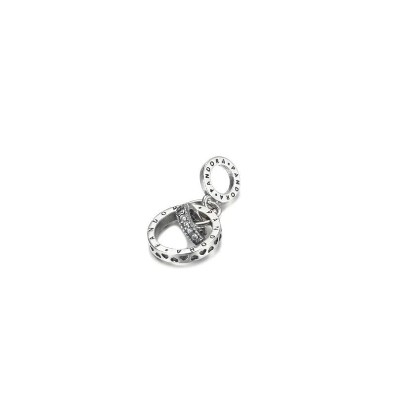 (kép) PANDORA logó karika függő charm - 799490C01 - Megtekintés 2