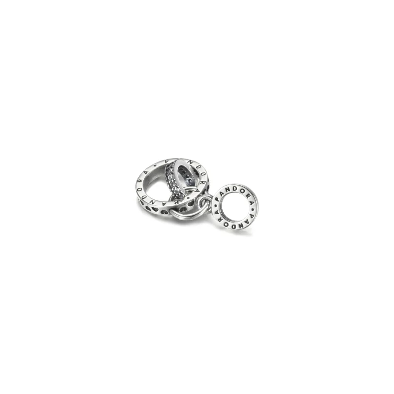 (kép) PANDORA logó karika függő charm - 799490C01 - Megtekintés 4