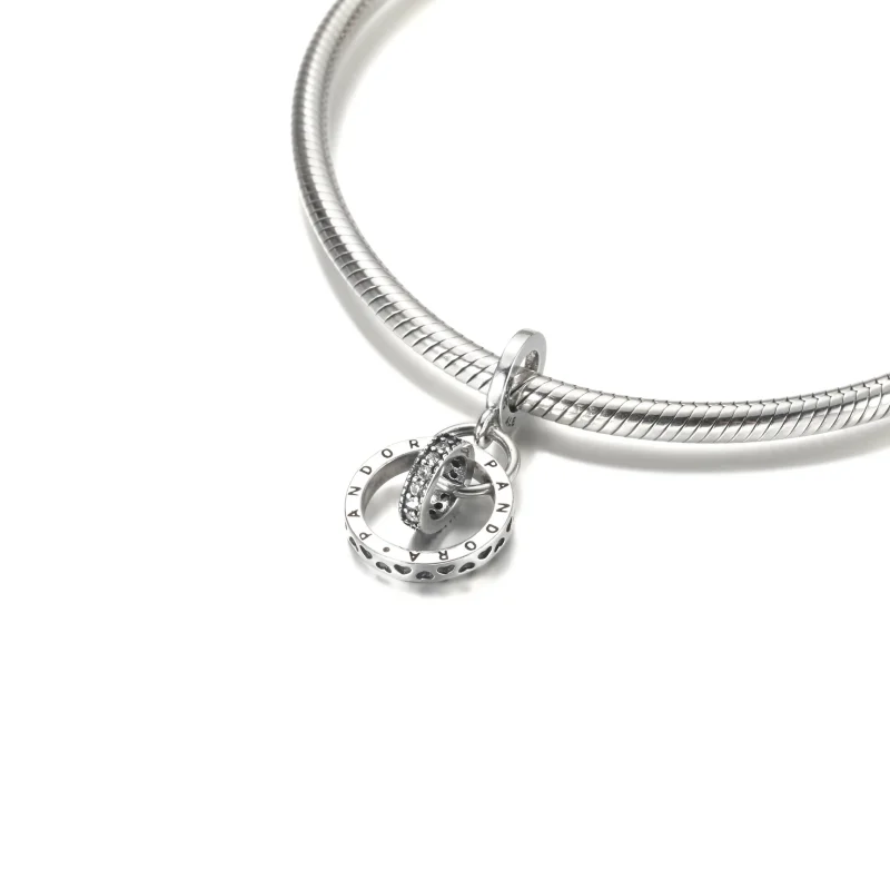 (kép) PANDORA logó karika függő charm - 799490C01 - Megtekintés 5