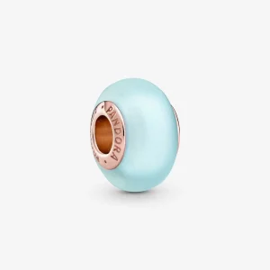 (kép) PANDORA matt kék muránói charm - 789420C00