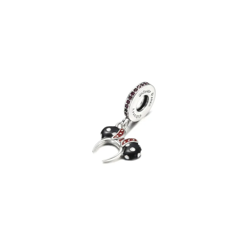 (kép) PANDORA Minnie egér fekete-fehér fül fejpánt Függő Charm - P400942464791 - Megtekintés 2