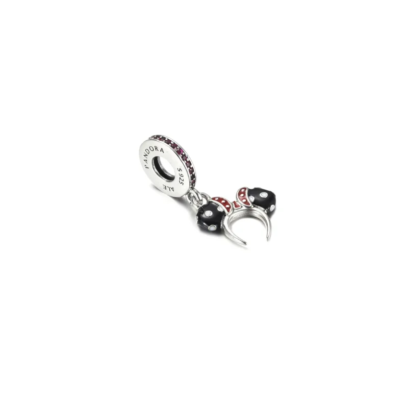 (kép) PANDORA Minnie egér fekete-fehér fül fejpánt Függő Charm - P400942464791 - Megtekintés 3