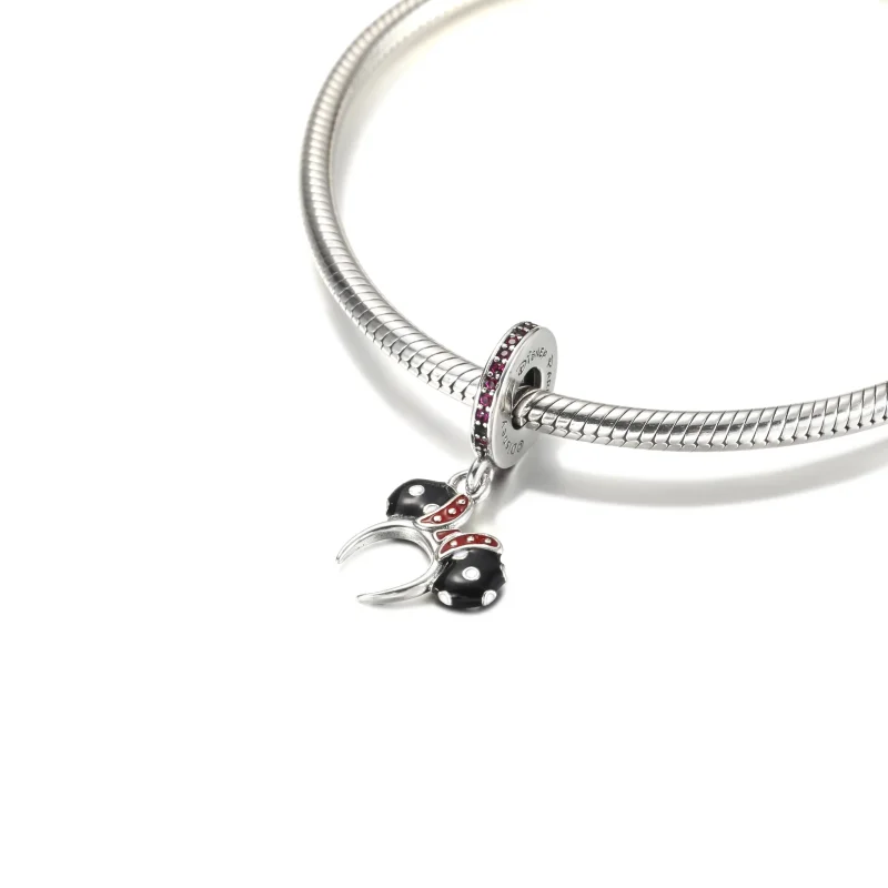 (kép) PANDORA Minnie egér fekete-fehér fül fejpánt Függő Charm - P400942464791 - Megtekintés 5