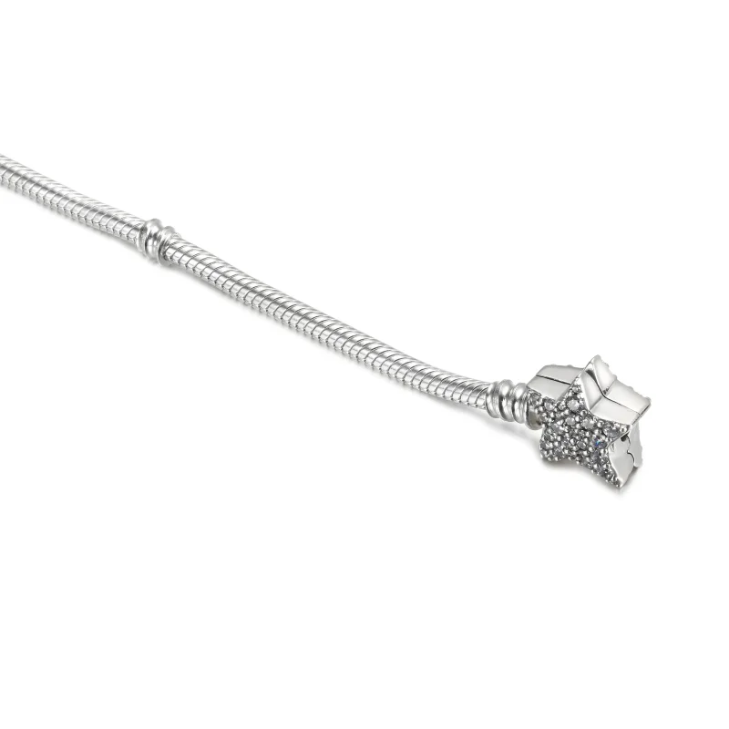(kép) PANDORA Moments aszimmetrikus csillagkapcsos kígyólánc karkötő - 599639C01 - Megtekintés 5