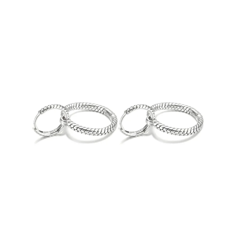(kép) PANDORA Moments dupla charm karika-fülbevaló - 299562C00 - Megtekintés 4