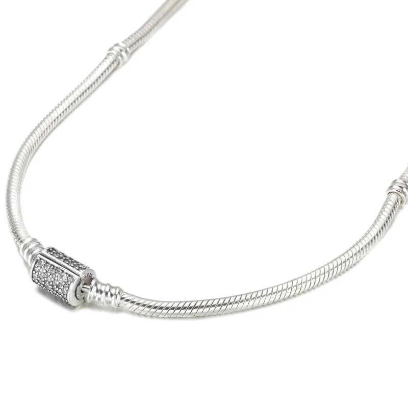 (kép) PANDORA Moments duplán feltekerhető hengerzáras kígyólánc karkötő - 599544C01-D - Megtekintés 4