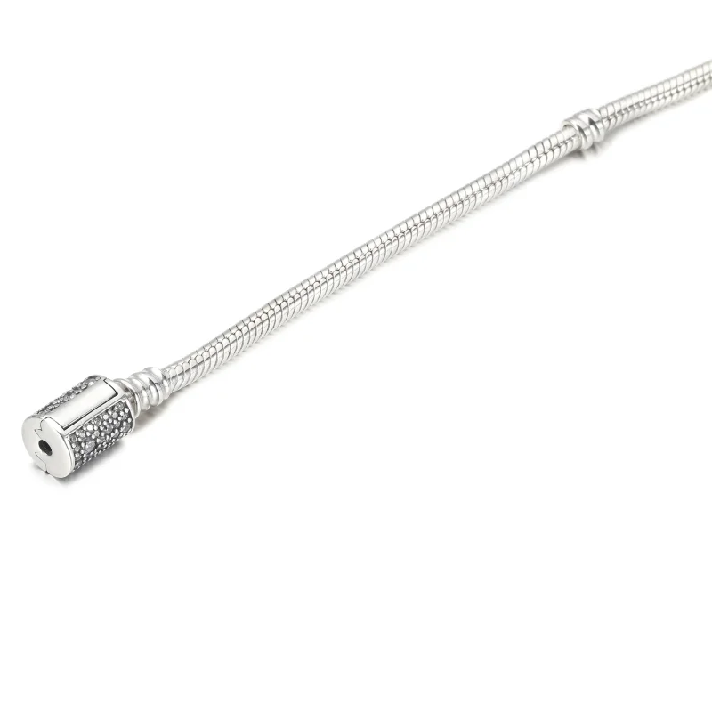 (kép) PANDORA Moments duplán feltekerhető hengerzáras kígyólánc karkötő - 599544C01-D - Megtekintés 5