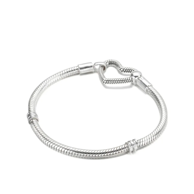 (kép) PANDORA Moments szívzáras kígyólánc karkötő - 599539C00 - Megtekintés 2