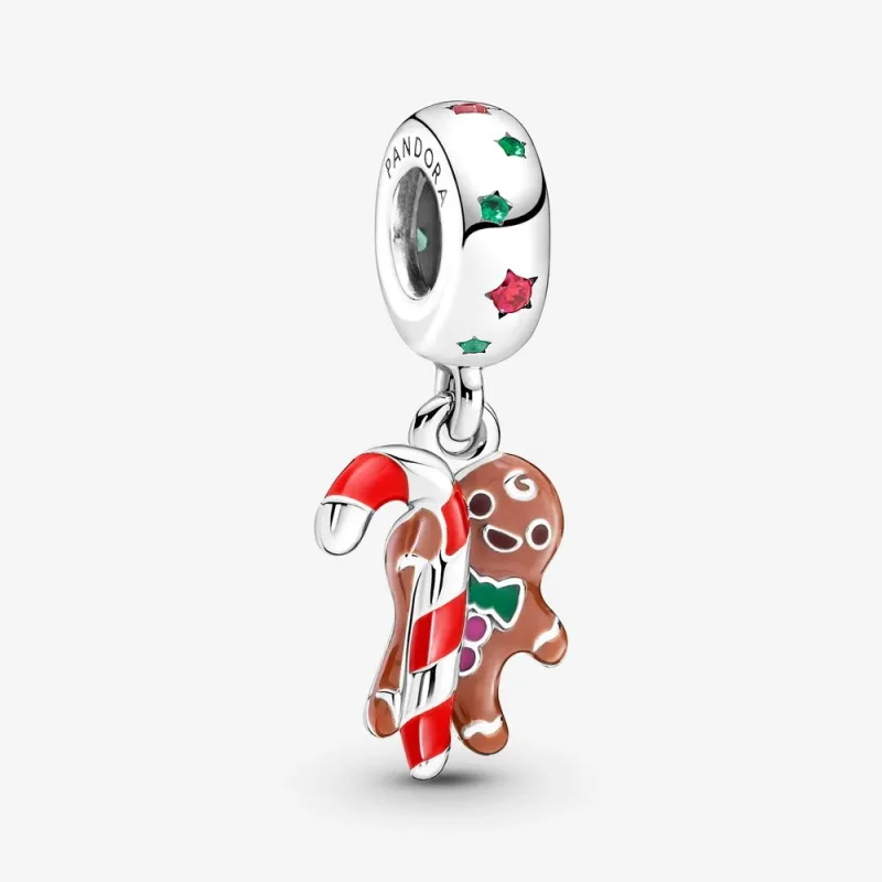 (kép) PANDORA Mézeskalács ember Függő Charm - 799637C01