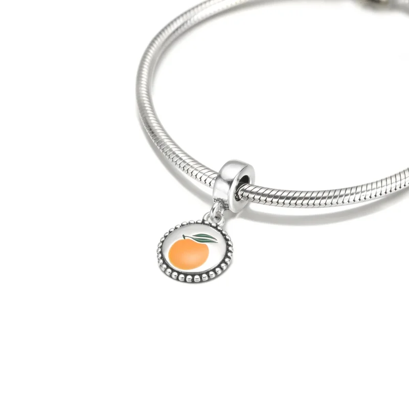 (kép) PANDORA Narancssárga motívum kerek Függő Charm - 791169C00_E026 - Megtekintés 5