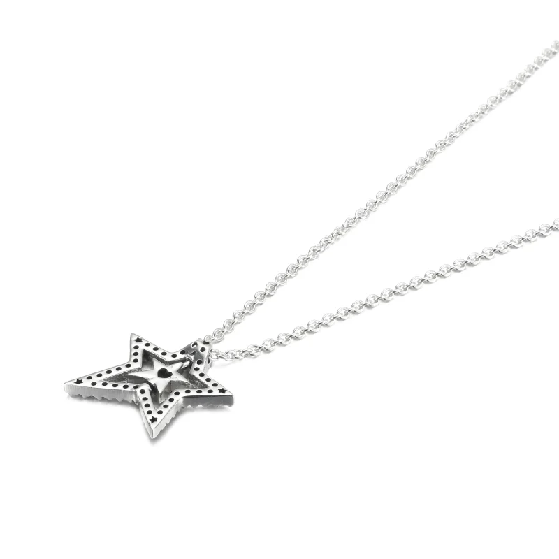 (kép) PANDORA Pavé aszimmetrikus csillag Nyaklánc - 390020C01 - Megtekintés 3
