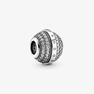 (kép) PANDORA Pavé és logó charm 799489C01