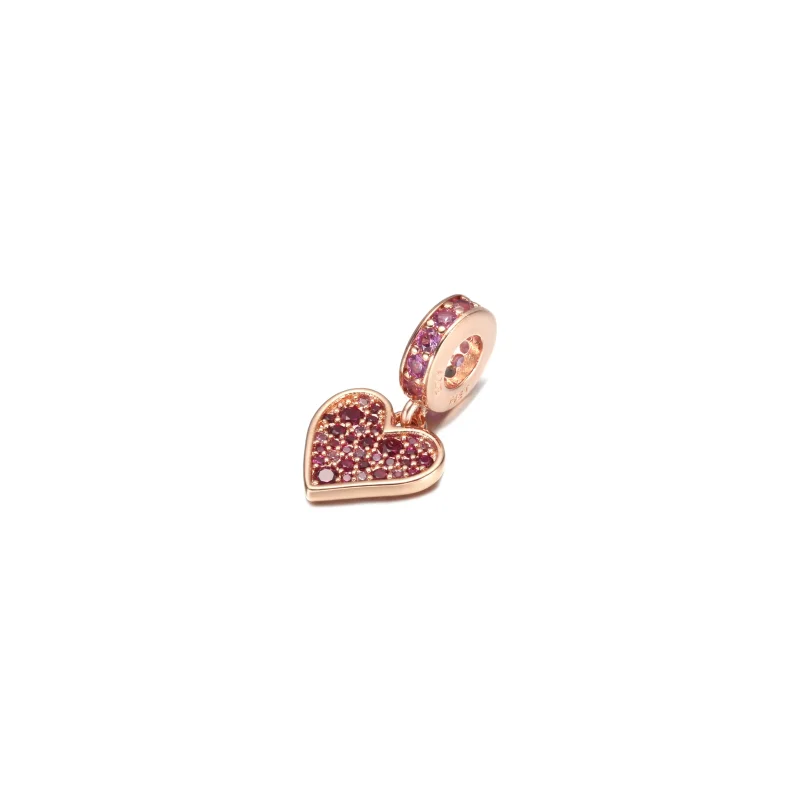 (kép) PANDORA Pavé Szabadkézi szív Függő Charm - 789565C01 - Megtekintés 2