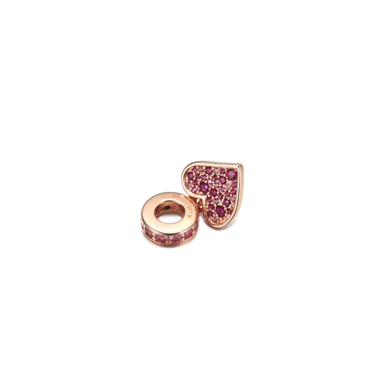 (kép) PANDORA Pavé Szabadkézi szív Függő Charm - 789565C01 - Megtekintés 4