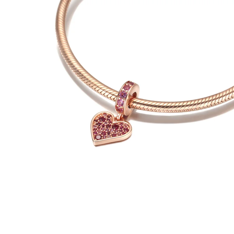 (kép) PANDORA Pavé Szabadkézi szív Függő Charm - 789565C01 - Megtekintés 5