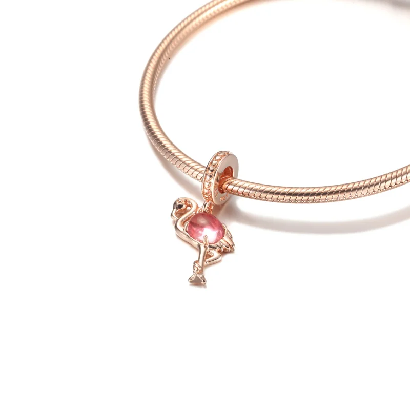(kép) Rózsaszín muranói üveg flamingó függő charm - 789431C01 - Megtekintés 5