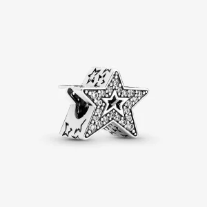 (kép) Szikrázó aszimmetrikus csillag charm - 790016C01