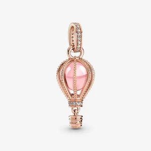(kép) Szikrázó rózsaszín hőlégballon függő charm - 789434C01