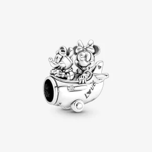 (kép) Disney Mickey egér és Minnie egér repülő charm - 790108C00