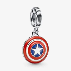(kép) Marvel Bosszúállók Amerika Kapitány pajzsa függő charm - 790780C01