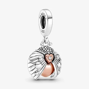 (kép) PANDORA Club 2022 Katicabogár és szív függő charm - 780072C01