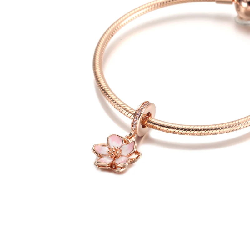 (kép) PANDORA Cseresznyevirág Charm - 780667C01 - Megtekintés 5