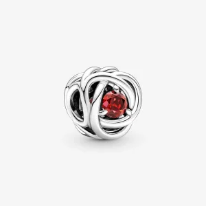 (kép) Piros örökkévalóság kör charm - 790065C01