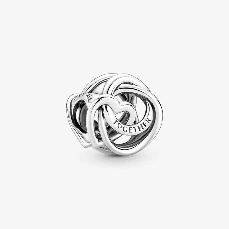 (kép) Örökké család körülölelt szív charm - 791507C00