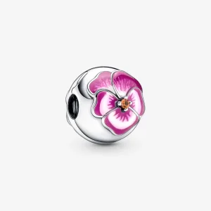 (kép) Rózsaszín árvácska klip charm - 790772C01