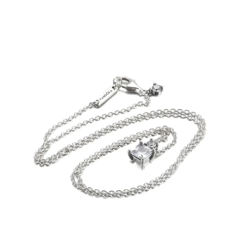 (kép) Szikrázó collier kerek és szögletes medálos nyaklánc - 390048C01 - Megtekintés 5