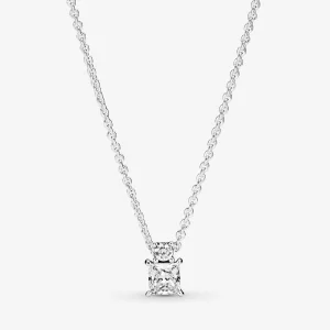 (kép) Szikrázó collier kerek és szögletes medálos nyaklánc - 390048C01