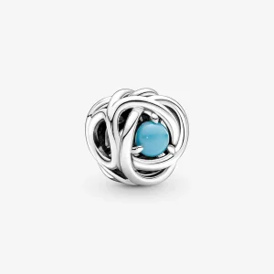 (kép) Türkizkék örökkévalóság kör charm - 790064C02