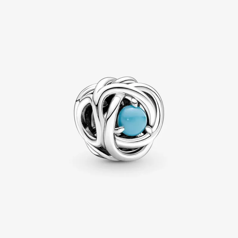 (kép) Türkizkék örökkévalóság kör charm - 790064C02