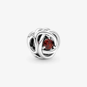 (kép) Vörös örökkévalóság kör charm - 790065C06
