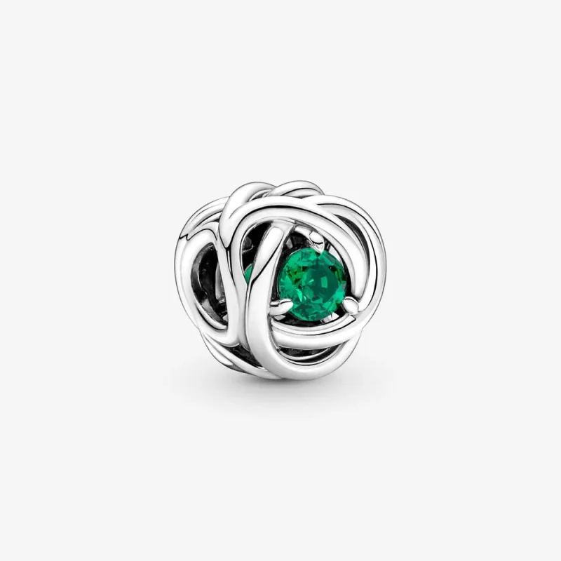 (kép) Zöld örökkévalóság kör charm - 790065C08