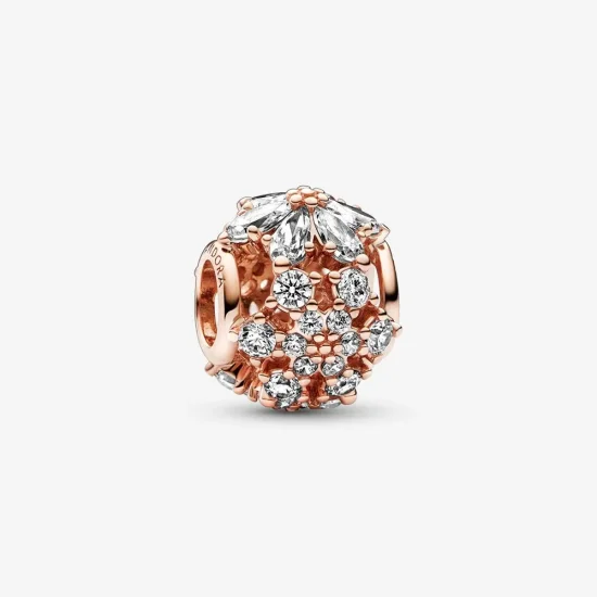 (kép) PANDORA Csillogó Herbarium Klaszter Kerek Charm - 782383C01