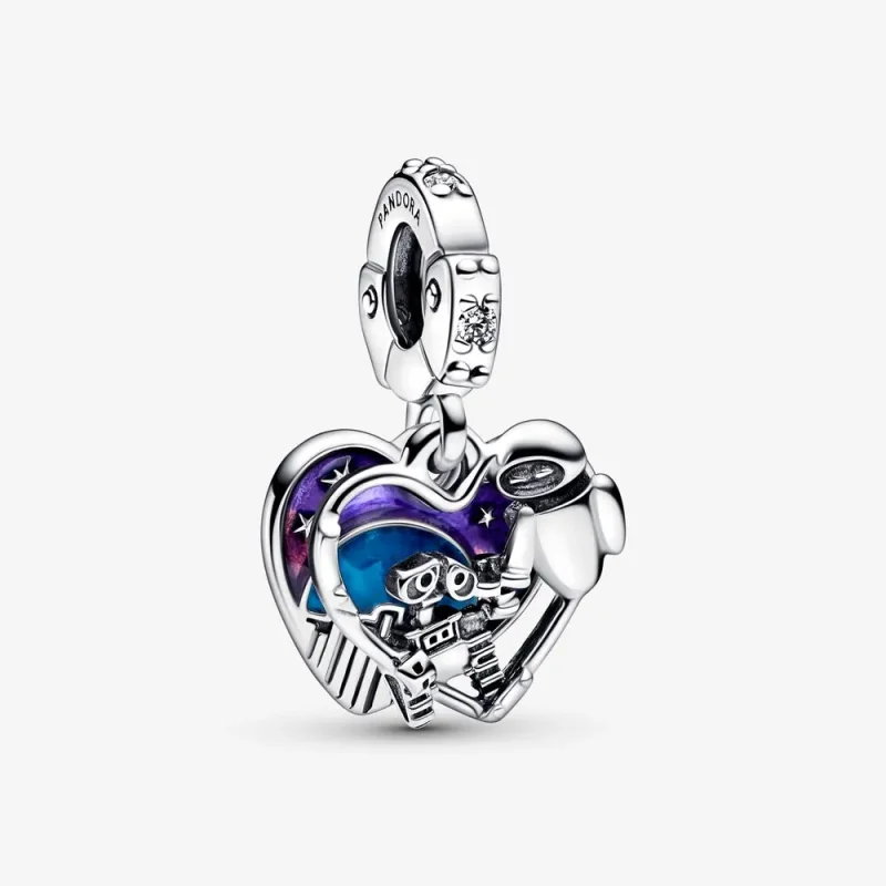 (kép) PANDORA Disney Pixar Wall-E & Eve sötétben világító díszfüggő - 792518C01