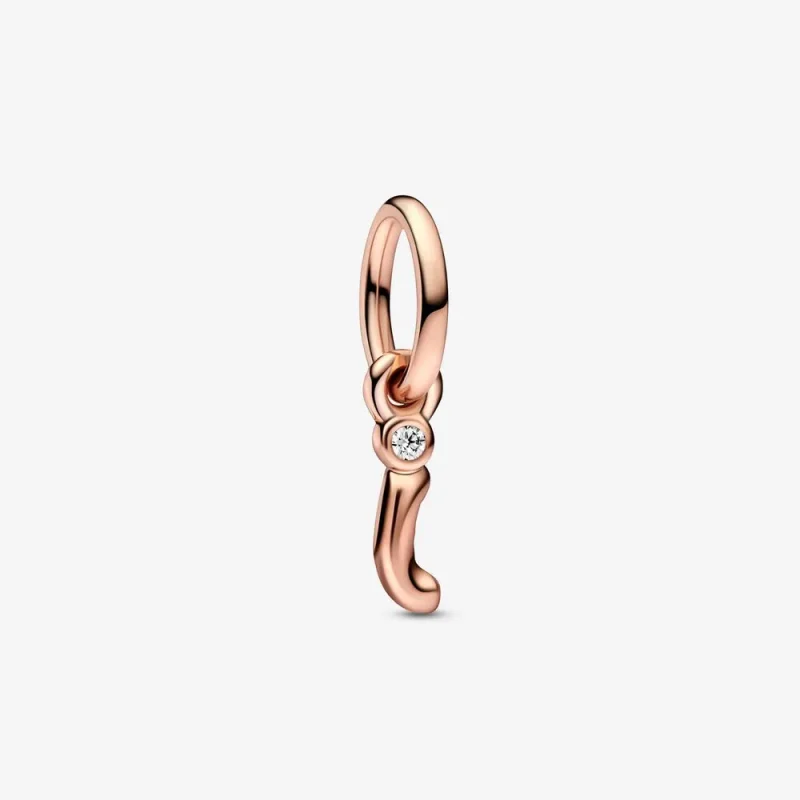 (kép) PANDORA I betű írott ábécé lógó charm - 782473C01