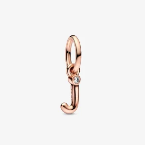 (kép) PANDORA J betű írott ábécé lógó charm - 782465C01