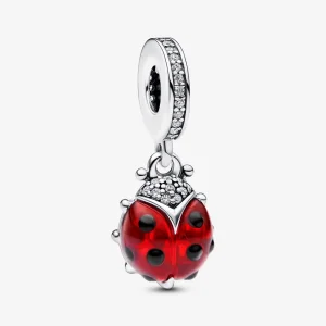 (kép) PANDORA Piros Katicabogár Függő Charm - 792571C01