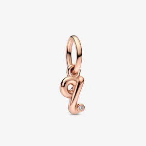 (kép) PANDORA Q Betű Kézírásos ABC Lógó Charm - 782476C01