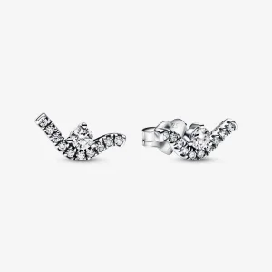 PANDORA Ragyogó Hullám Fülbevaló - 292544C01 (kép) PANDORA Ragyogó Hullám Fülbevaló - 292544C01