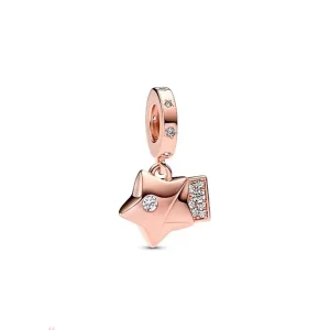 (kép) Pandora Rose Gold Szerencse Csillag Függő Medál - 782483C01