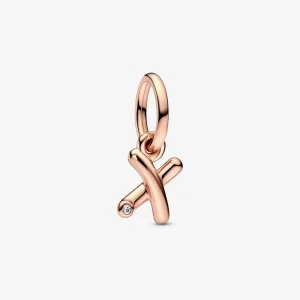 (kép) PANDORA X Betű Script Betű Dangle Charm - 782482C01