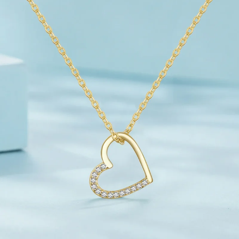 (kép) Pandora stílusú 14K Szív Nyaklánc - SCN347-B - Megtekintés 2