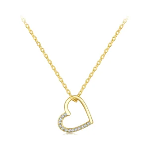 Pandora stílusú 14K Szív Nyaklánc - SCN347-B (kép) Pandora stílusú 14K Szív Nyaklánc - SCN347-B