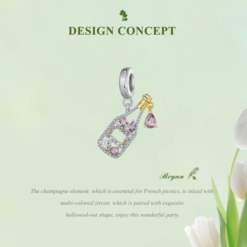 (kép) Pandora stílusú Champange Charm - BSC863 - Megtekintés 4