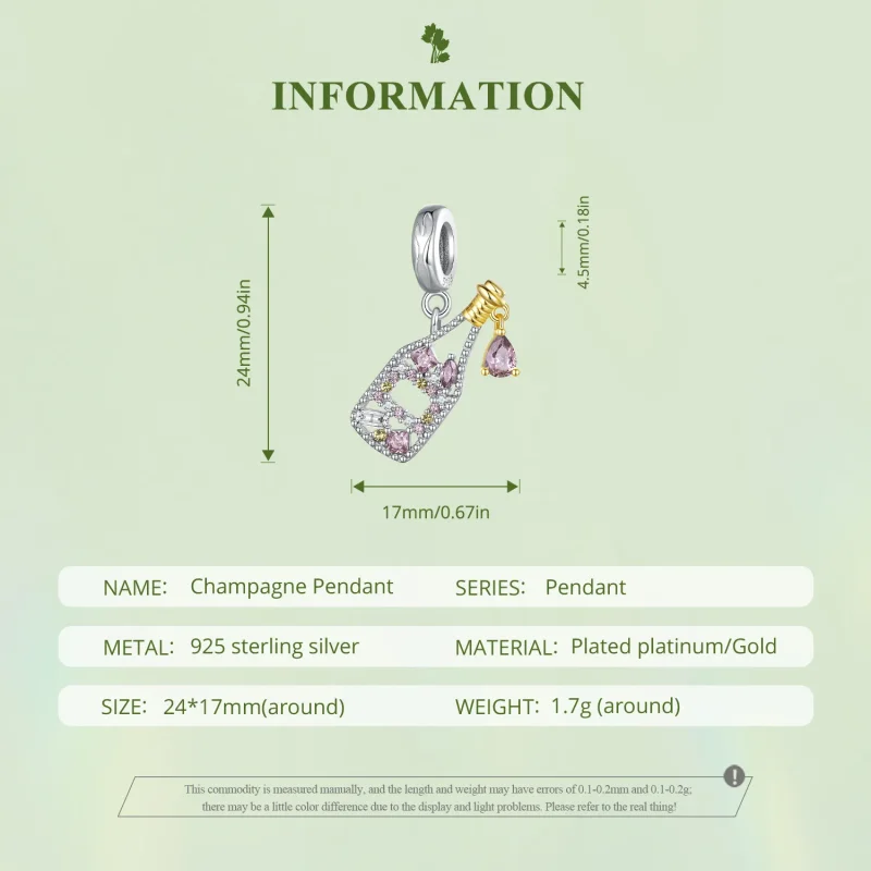 (kép) Pandora stílusú Champange Charm - BSC863 - Megtekintés 6